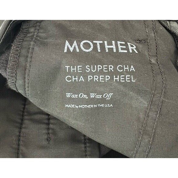 NWT MOTHER The Super Cha Cha Prep Heel Faux Leather Flare Leg Pants Black 23 - Picture 11 of 13